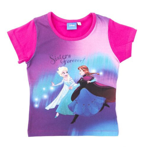 Frozen girls short sleeve t-shirt - cotton t-shirt - pink_122-0